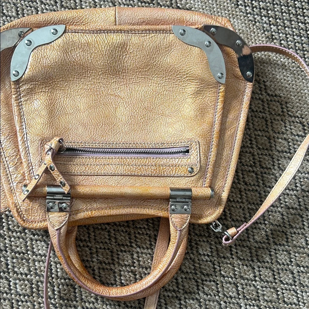 Non Signe Y2K Satchel Handbag Metal Accents Crossbody Strap